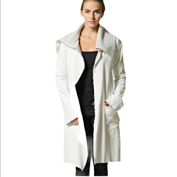 Trouble At The Mill Long Open Cardigan Sweater in Gray & White Size Small - Picture 1 of 13